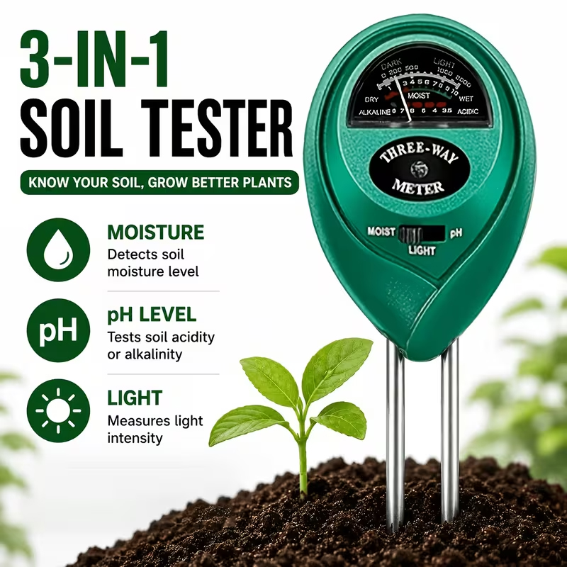 Plant Parent Tools - Тестер почвы 3-в-1 (измеритель влажности, pH